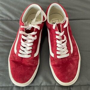 Size 8 women’s/6.5 men’s Old Skool Red Vans Scotchgard 3M